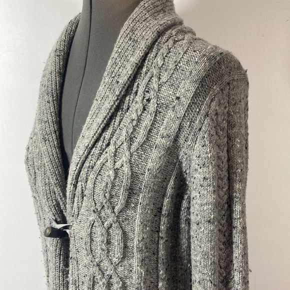 Coldwater Creek Sweater Women Size S w Mix of Black & White Ribbed Trim - Picture 5 of 11